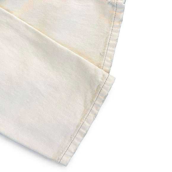 NWT Anine Bing Etta High Rise Cropped Straight Leg  Denim Jeans Off White 25 - Picture 10 of 14